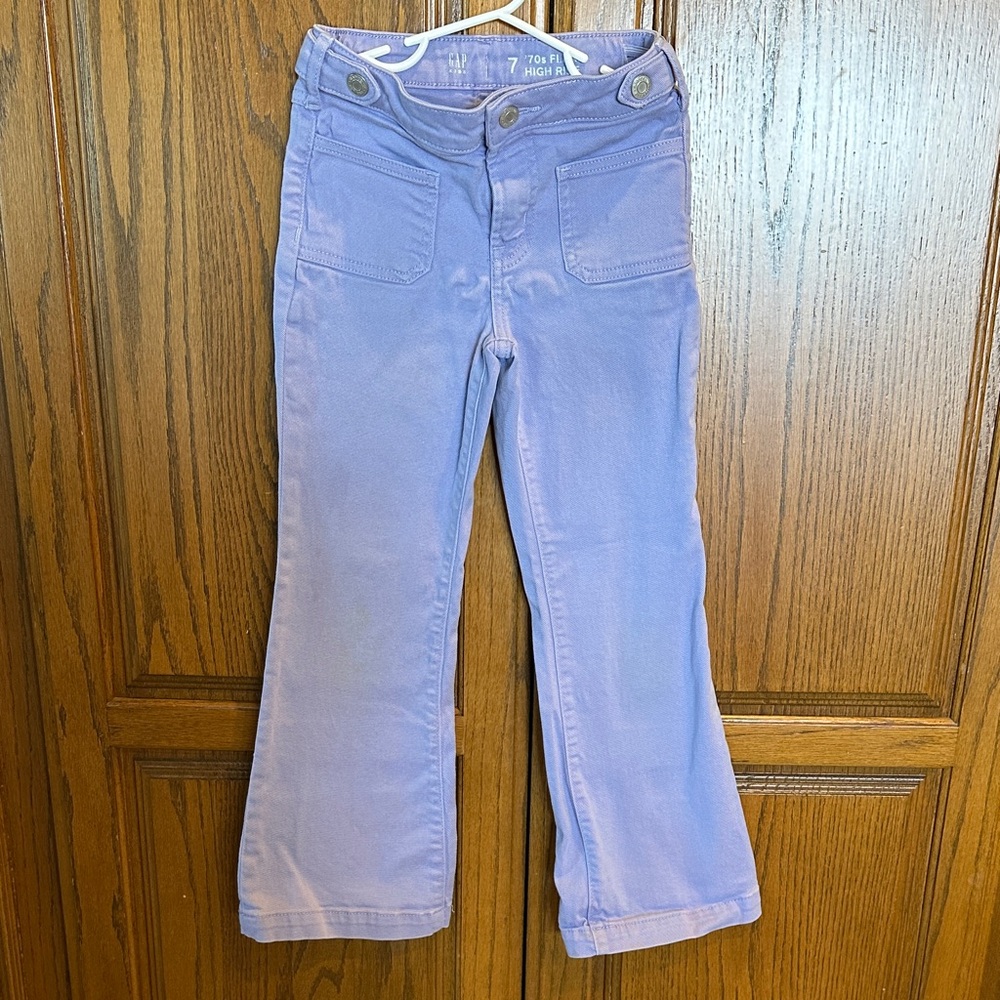Gap high rise flare lavender jeans